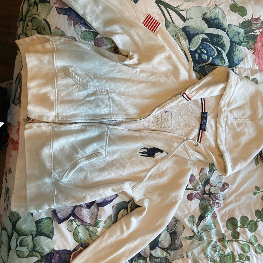 Polo hoodie zip up